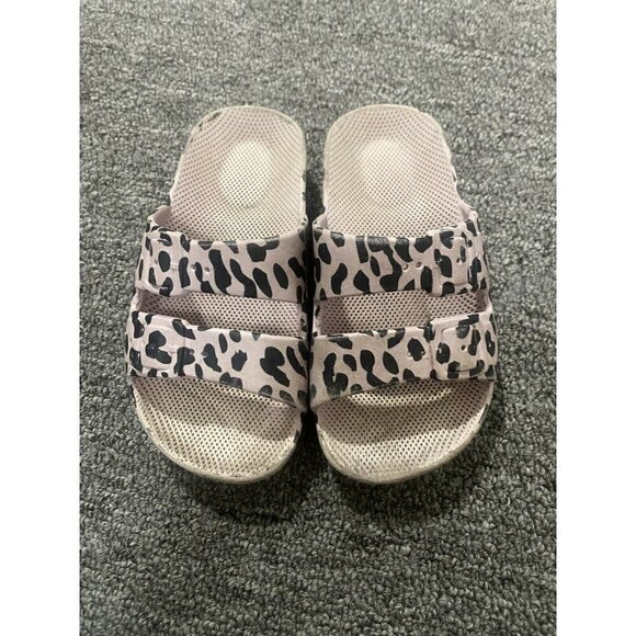 FREEDOM MOSES Girls Sandals Animal Print 24/45 Leopard Slip On - Picture 2 of 6
